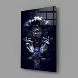 Cosmic Hands Reveal All Glass Wall Art