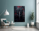 Iron Throne of Swords Glass Wall Art