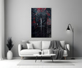 Iron Throne of Swords Glass Wall Art