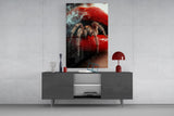 Smoky Spider on Red Glass Wall Art