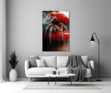 Smoky Spider on Red Glass Wall Art