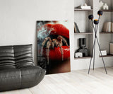 Smoky Spider on Red Glass Wall Art