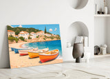 Coastal Serenity Glass Wall Art