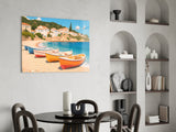 Coastal Serenity Glass Wall Art