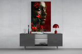 Floral Veil Glass Wall Art