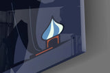 Mystic Cat and Architect Glass Wall Art