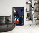 Mystic Cat and Architect Glass Wall Art