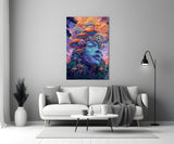 Mystic Mushroom Dreamscape Glass Wall Art