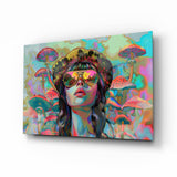 Psychedelic Forest Vision Glass Wall Art