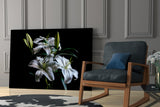 Elegant Lily Bloom Glass Wall Art