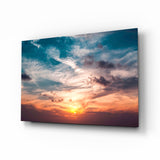 Ethereal Sunset Sky Glass Wall Art