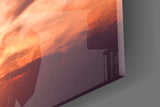 Ethereal Sunset Sky Glass Wall Art