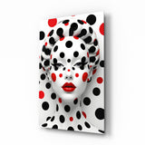 Polka Dot Glamour Glass Wall Art - 72x46 cm