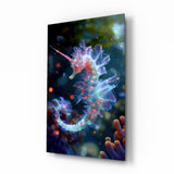 Glowing Sea Dragon Quadro su vetro - 72x46 cm