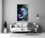 Glowing Sea Dragon Glass Wall Art