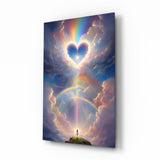 Celestial Heart Horizon Glass Wall Art - 72x46 cm