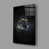 Galactic Horse in Space Glass Wall Art