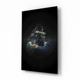 Quadro in vetro Cavallo galattico nello spazio - 72x46 cm