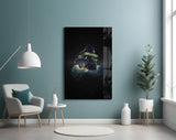 Galactic Horse in Space Glass Wall Art