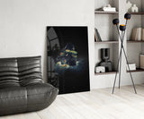 Galactic Horse in Space Glass Wall Art