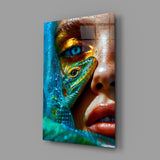 Lizard Eyes Glass Wall Art