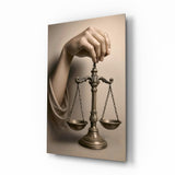 Justice Balance Hand Glass Wall Art
