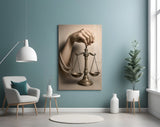 Justice Balance Hand Glass Wall Art