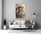Justice Balance Hand Glass Wall Art