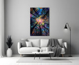 Forest Glow Glass Wall Art