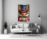 Mad Hatter's Tea Party Glass Wall Art