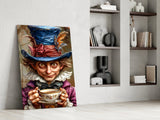 Mad Hatter's Tea Party Glass Wall Art