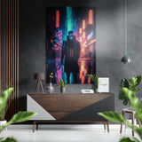 Cyberpunk Brushed Aluminum Dibond Wall Art - 60x39 cm