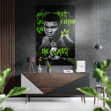 Icône vintage de la boxe tableau mural en aluminium brossé Dibond - 60x39 cm