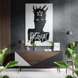 Krone als schwarze Silhouette Gebürstetes Aluminium-Dibond Wandbild - 60x39 cm