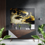 Abstrakt Wandbild aus gebürstetem Aluminium-Dibond - 60x39 cm
