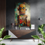 Quadro da parete Robot in alluminio spazzolato Dibond - 60x39 cm