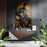 Légende du rockabilly tableau mural en aluminium brossé Dibond - 60x39 cm