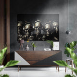 Skulls Having Fun Wandbild aus gebürstetem Aluminium-Dibond - 60x39 cm