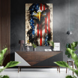 American Eagle quadro da parete in alluminio dibond spazzolato - 60x39 cm