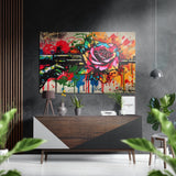 Gun and Roses, quadro in alluminio spazzolato Dibond - 60x39 cm