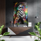 Ssshh Brushed Aluminum Dibond Wall Art - 60x39 cm