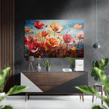 Poppies Wandbild auf gebürstetem Aluminium-Dibond - 60x39 cm