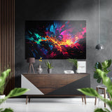 Explosion de couleurs en éclats de cristal tableau mural en aluminium brossé Dibond - 60x39 cm