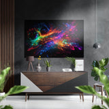 Nebulosa a nastri arcobaleno quadro in alluminio spazzolato Dibond - 60x39 cm