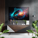 Flux d'énergie en collision tableau mural en aluminium brossé Dibond - 60x39 cm