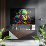 Benjamin Franklin, cuadro en aluminio cepillado Dibond - 60x39 cm