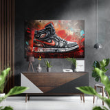 Sneakers Brushed Aluminum Dibond Wall Art - 60x39 cm