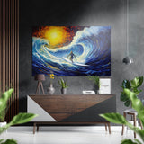 Through the Waves Brushed Aluminum Dibond Wall Art - 60x39 cm
