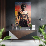 Maestro di arti marziali quadro in alluminio spazzolato Dibond - 60x39 cm
