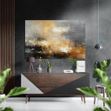 Abstract Oxidation tableau mural en aluminium dibond brossé - 60x39 cm